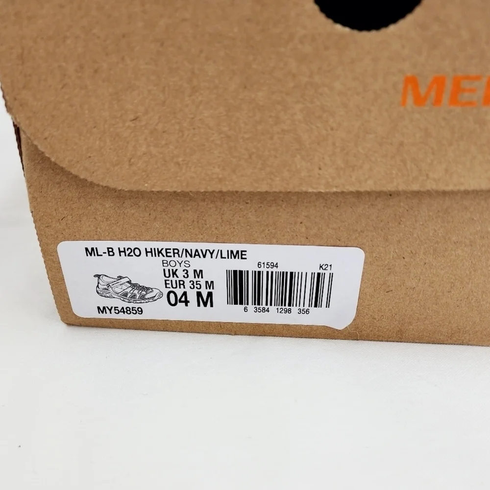 Merrell Hydro H20 Hiker Leather Blue and Lime Sandals